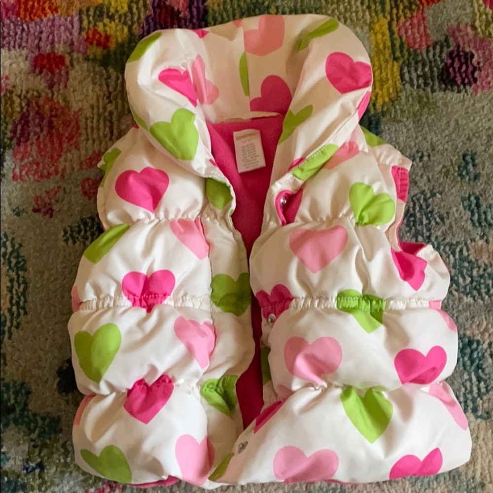 Girls Gymboree puffer vest, size 4t - 5t